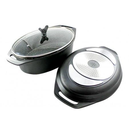 Cocotte 3 pièces ovale 3 pièces 3.5 litres Espace Cuisine Professionnel