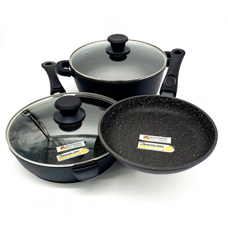 Lot Faitout poêle sauteuse 28 cm Natural Cook