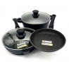 Lot Faitout poêle sauteuse 28 cm Natural Cook