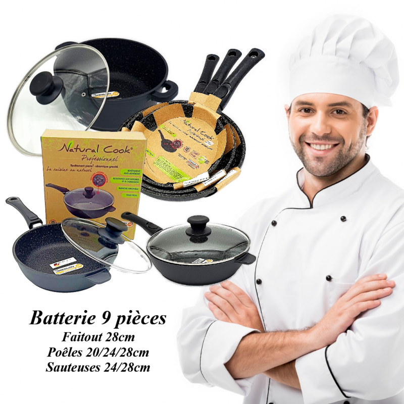 Poêles 20/24/28cm Sauteuses 24/28cm Faitout 28 cm Natural Cook Poêles 20/24/28cm Sauteuses 24/28cm Faitout 28 cm Natural Cook
