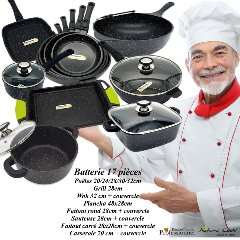 Batterie De Cuisine 20 Pieces Inox Induction, Poeles, Casseroles, Sauteuse,  Couvercles, Spatules - Casserole - Poêle - Wok BUT