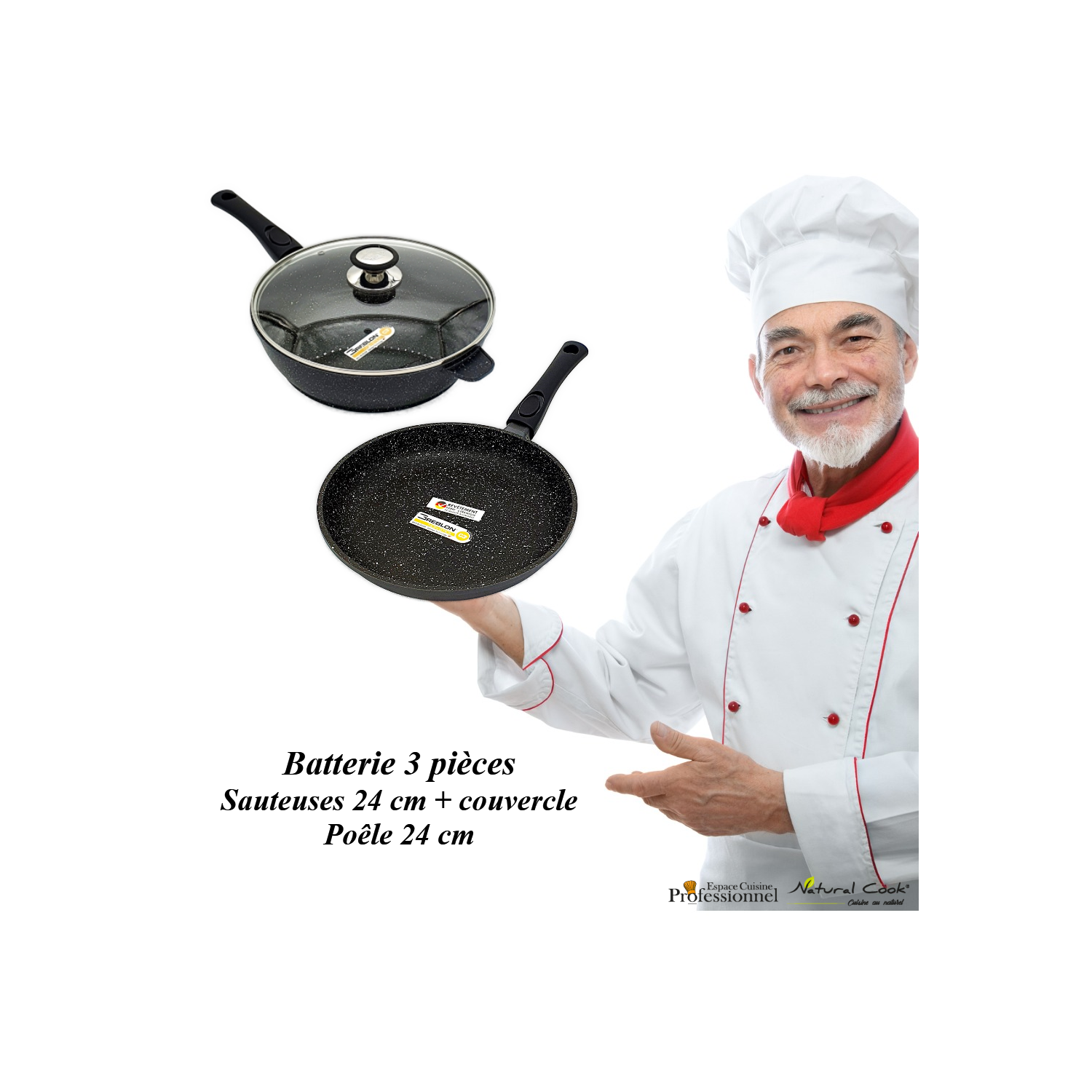 Sauteuse 24 cm et poêle 24 cm Espace Pro 2022