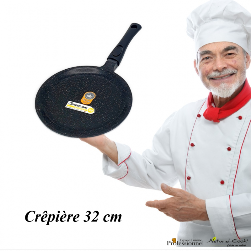 Crêpière en fonte d'aluminium 32cm