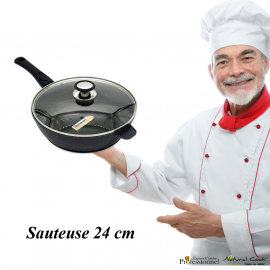 Sauteuse 24 cm Espace Cuisine Pro Collection 2022 manche noir