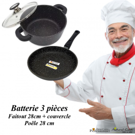 Lot Faitout 28 / Poêle 28 cm Espace Cuisine Pro 2022