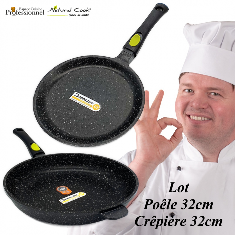 Poêle 32cm Crêpière 32cm Espace Cuisine Professionnel