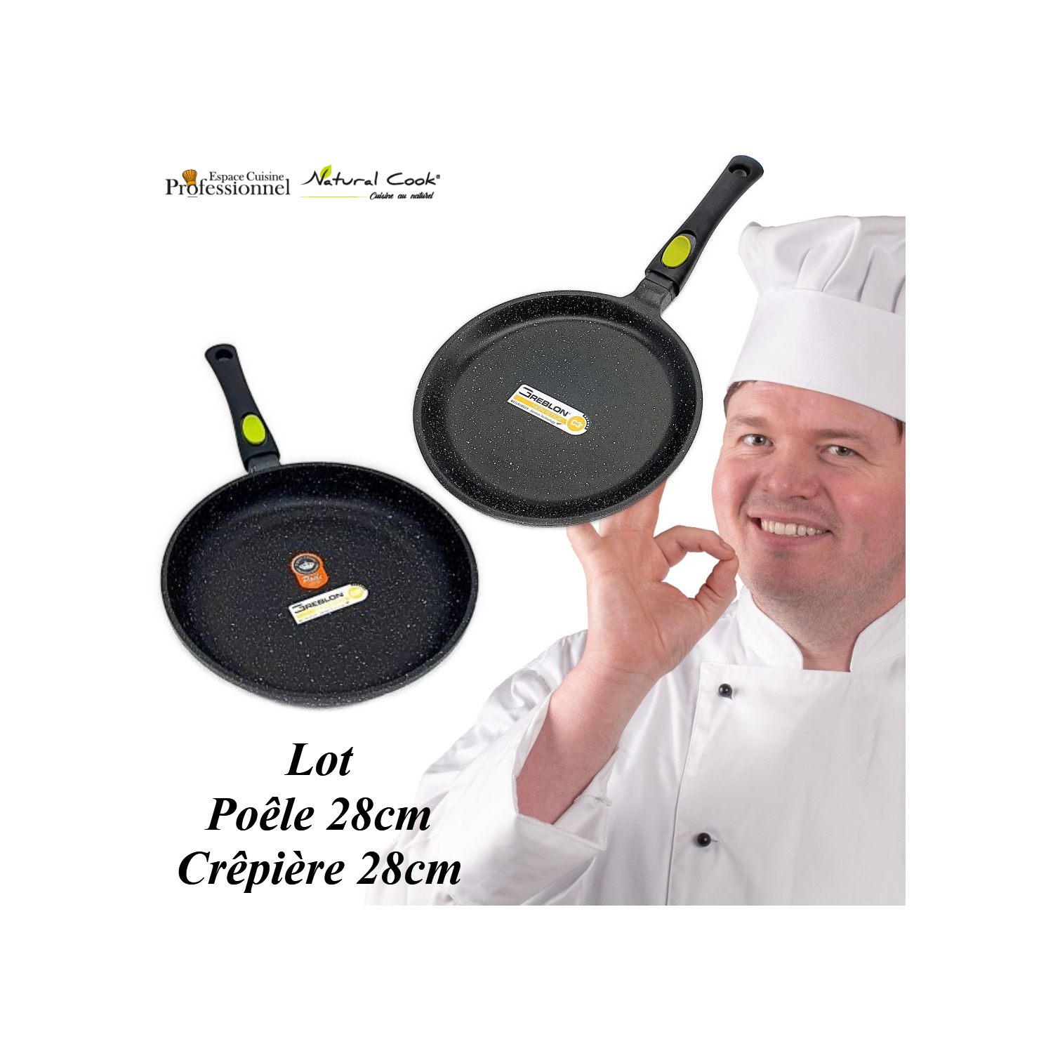 Poêle 28cm Crêpière 28cm Espace Cuisine Professionnel