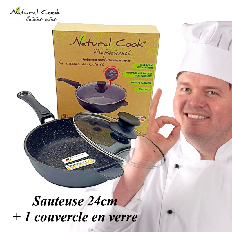 Sauteuse 24 Natural Cook Manche amovible