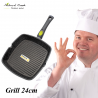Grill 24cm Espace Cuisine Professionnel  manche amovible