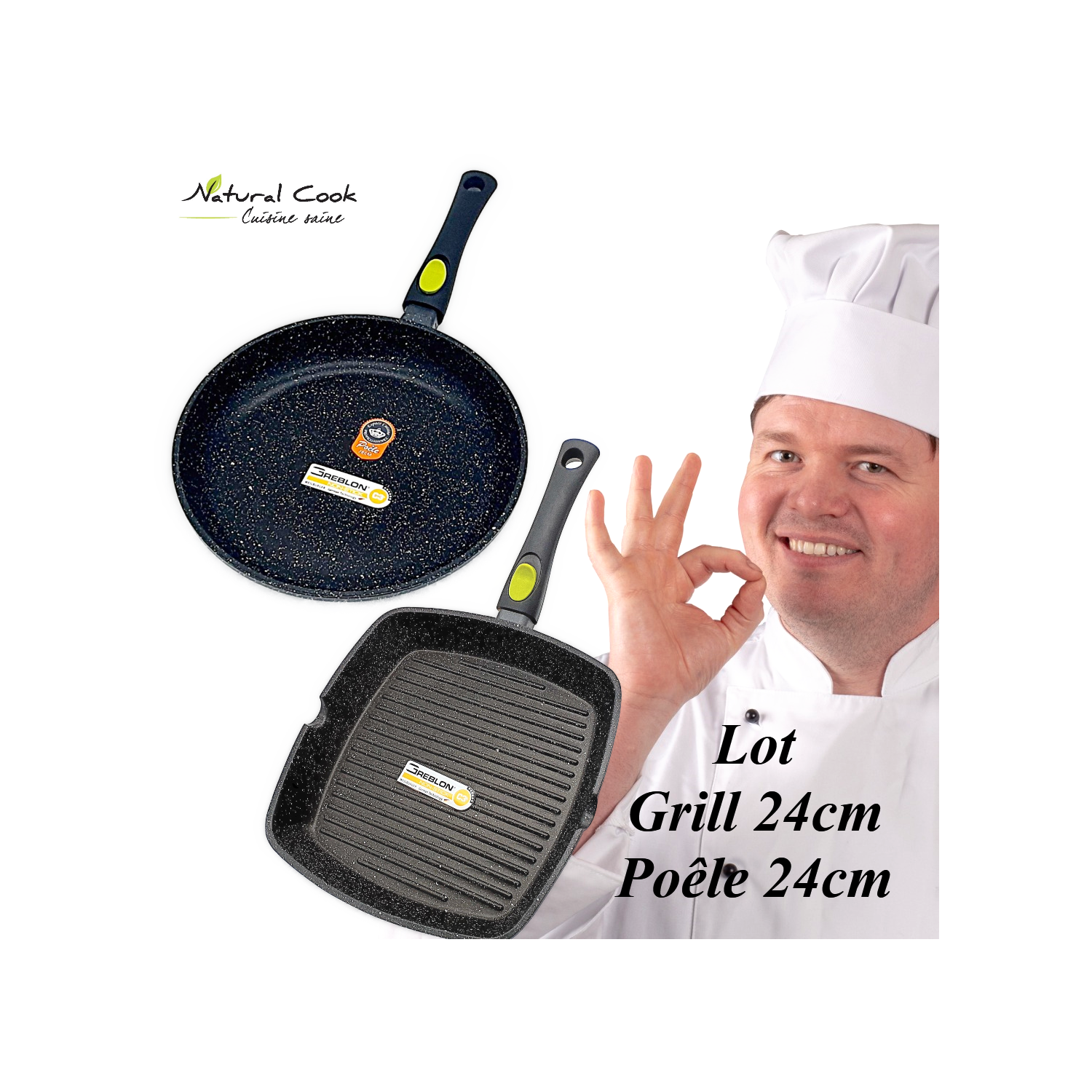 Grill 24cm Poêle 24cm Espace Cuisine Professionnel