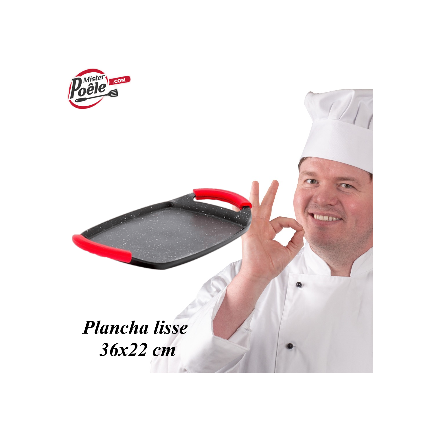 Plancha lisse 36x22cm