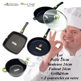 Faitout 24cm Poêle 24cm Sauteuse 24cm Grill 24cm