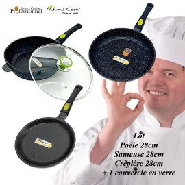 Poêle 28cm Sauteuse 28cm Crêpière 28cm Espace Cuisine Professionnel