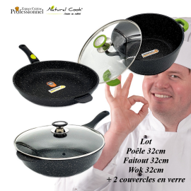 Poêle 32cm/Faitout 32cm/Wok 32cm  Espace Cuisine Professionnel