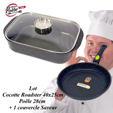 Poêle 28cm / Cocotte Roadster 40x25cm Espace Cuisine Professionnel