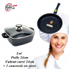 Faitout carré 24cm et poêle 24cm Espace Cuisine Professionnel