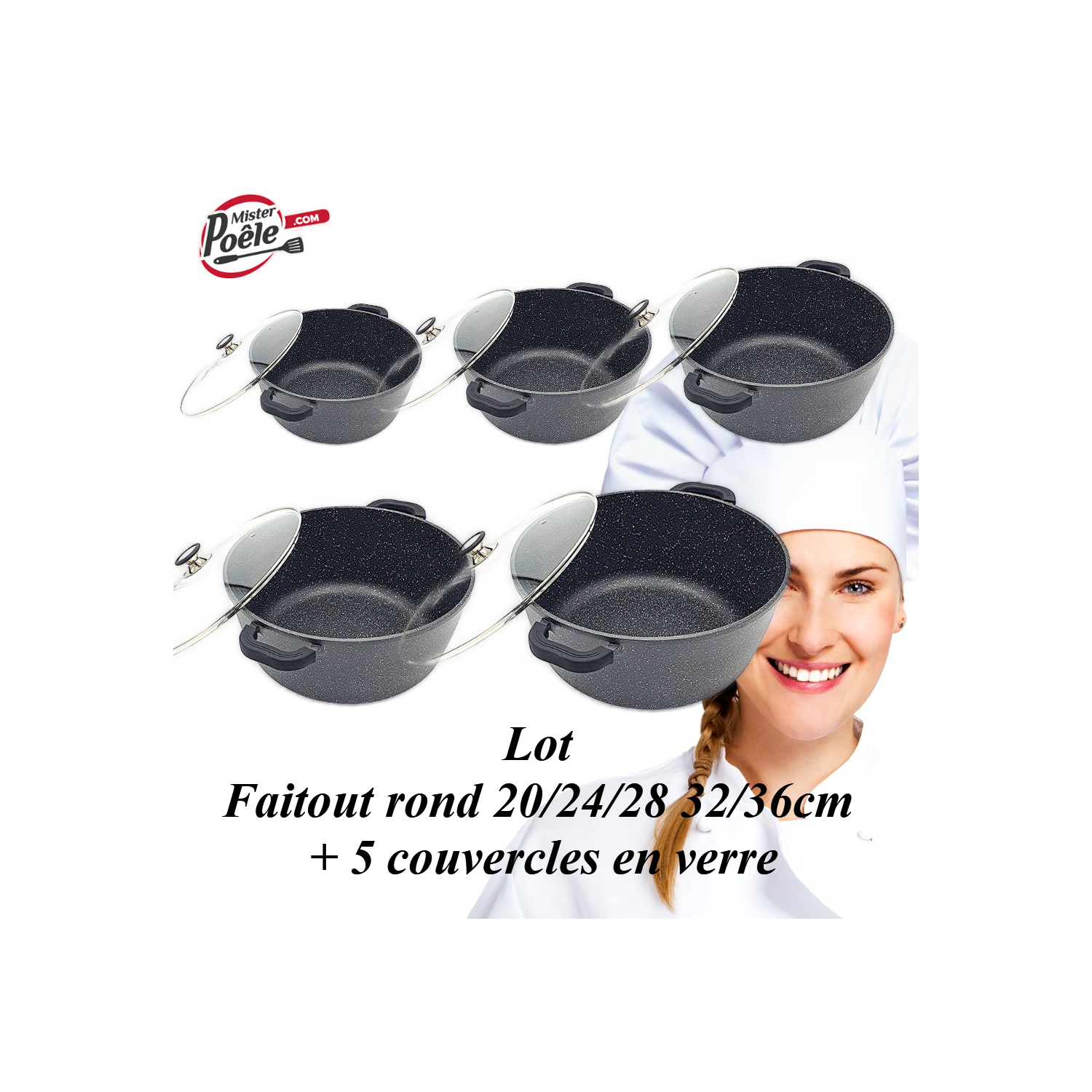 Faitout 20/24/28/32/36cm Espace cuisine Professionnel