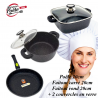 Lot: Poêle 20cm Faitout rond 20cm / Plat carré 20cm  Espace Cuisine Professionnel