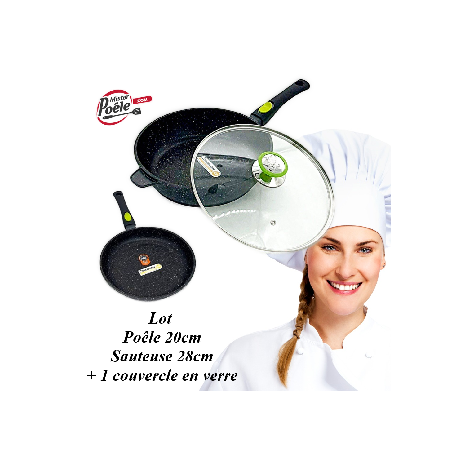 Sauteuse 28cm  / Poêle 20 cm Espace Cuisine Professionnel