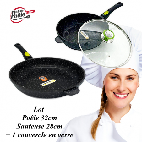 Sauteuse 28cm / Poêle 32 cm Espace Cuisine Professionnel