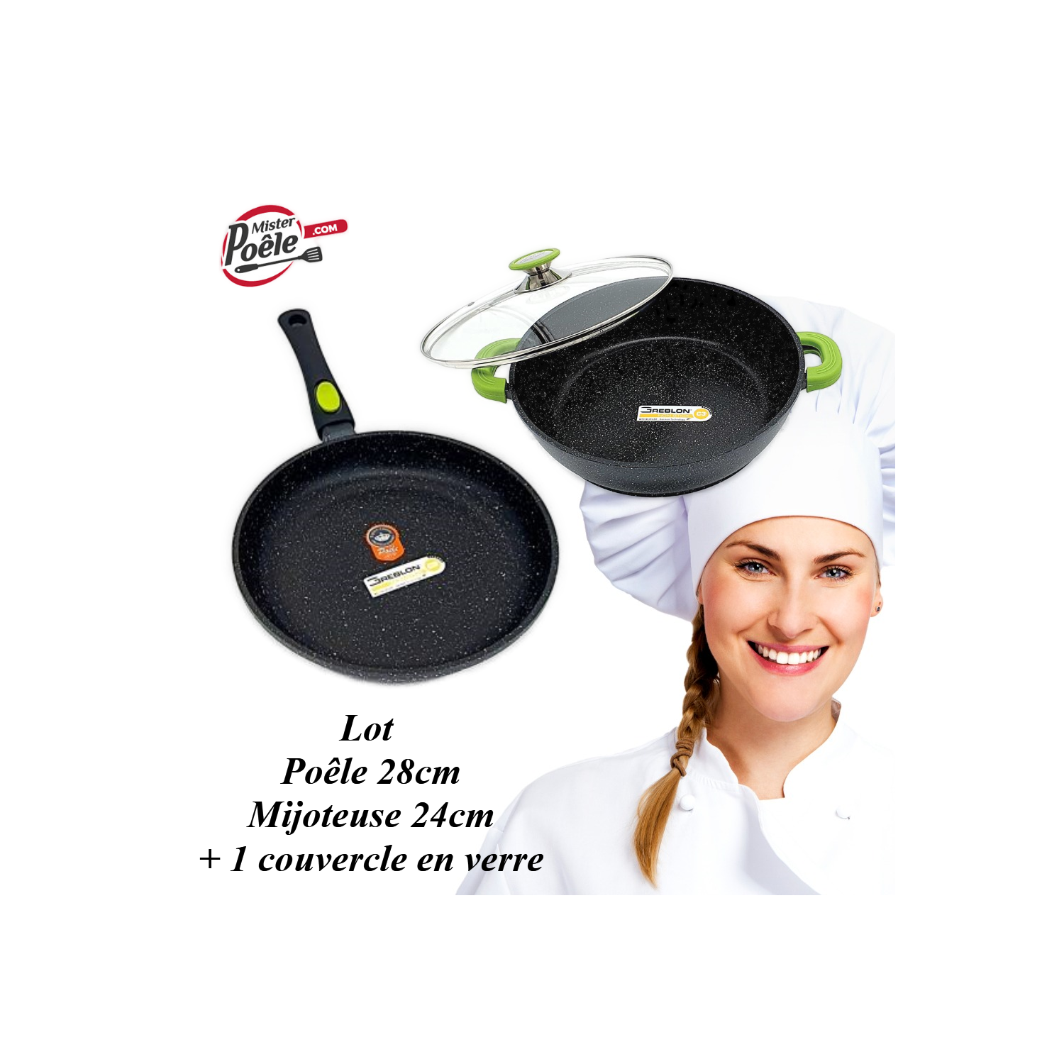 Mijoteuse 24cm / Poêle 28cm Espace Cuisine Professionnel