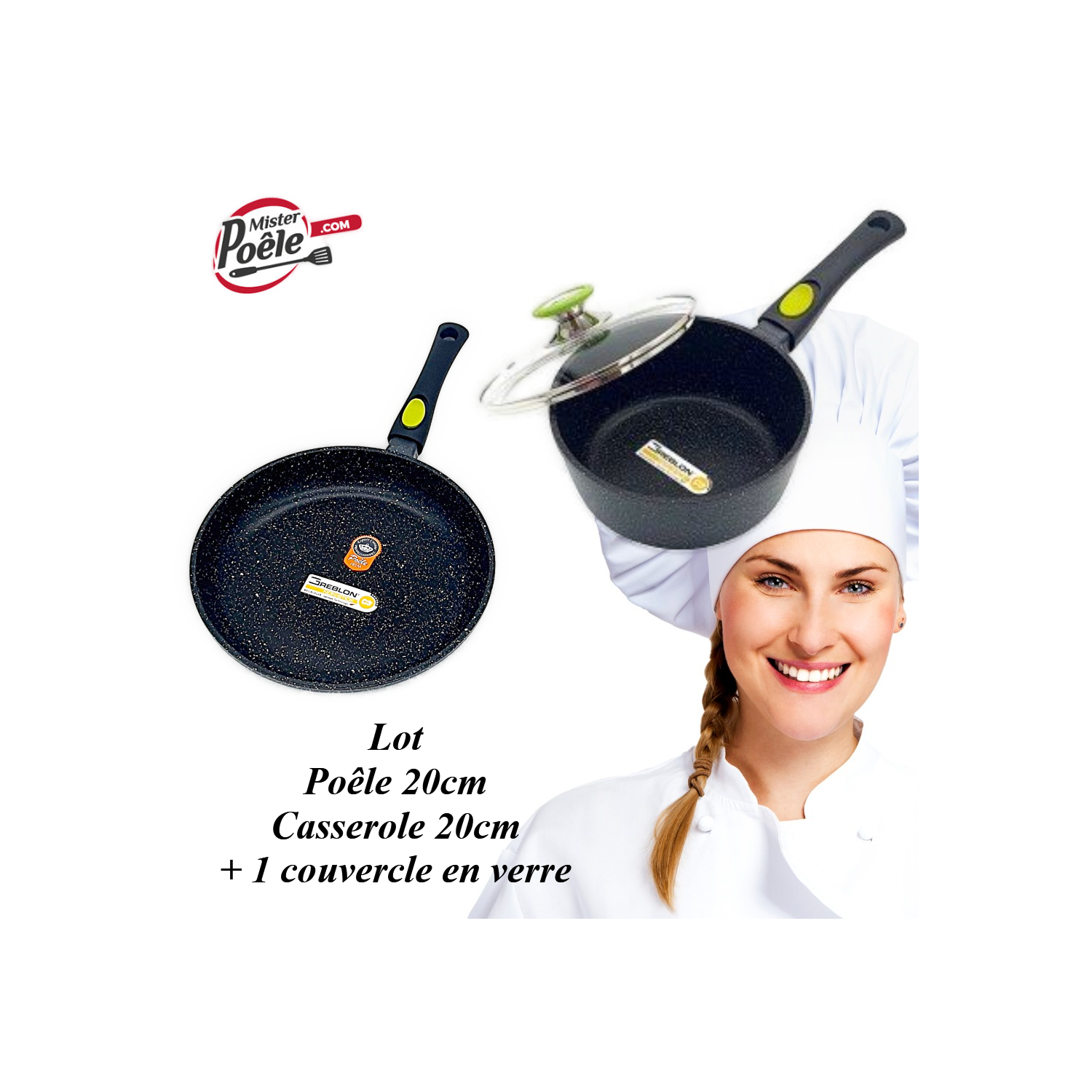 Casserole 20cm / Poêle 20cm Espace Cuisine Professionnel