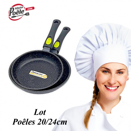 Lot: Poêles 20/24 cm Espace Cuisine Professionnel