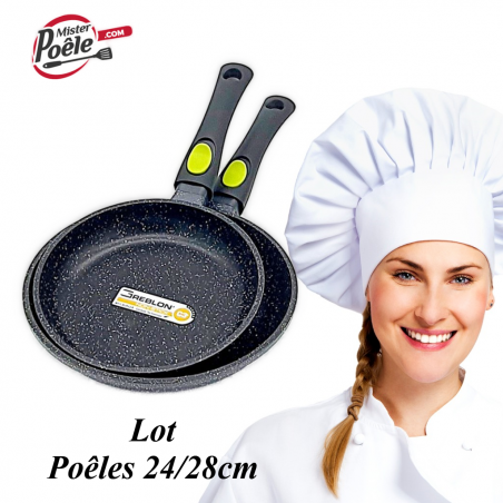 Lot 2 Poêles 24/28cm Espace Cuisine Professionnel