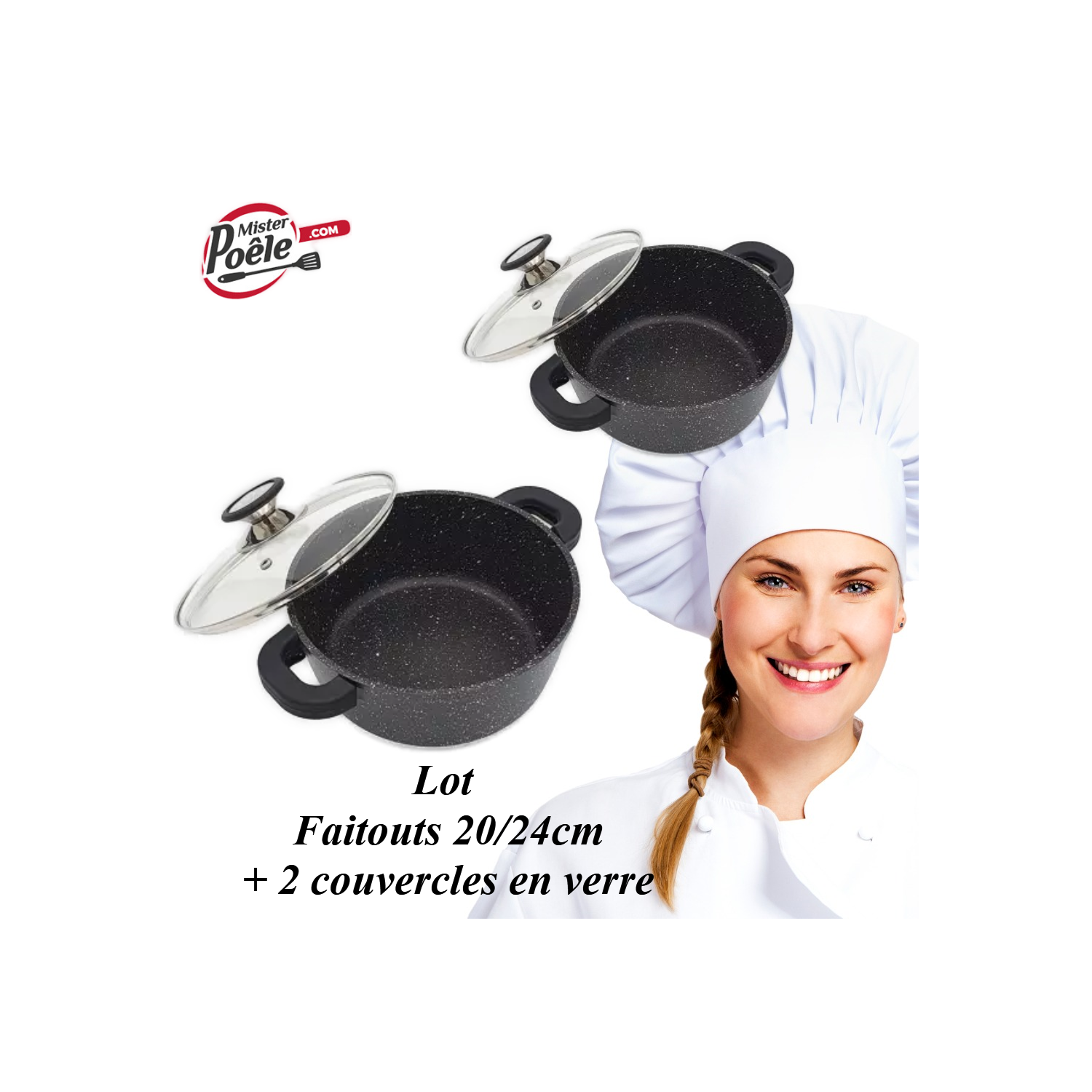 Poêle Cuivrée 24cm Greblon Céramique Héritage - Antiadhésive Haut De Gamme Pour Cuisine Saine