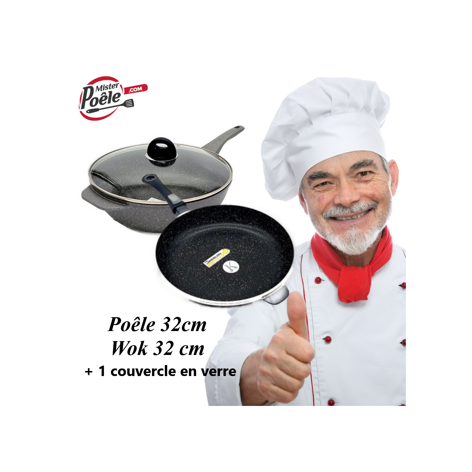 Wok 32cm Poêle 32cm Klaus Klaus Wok 32cm Poêle 32cm Klaus