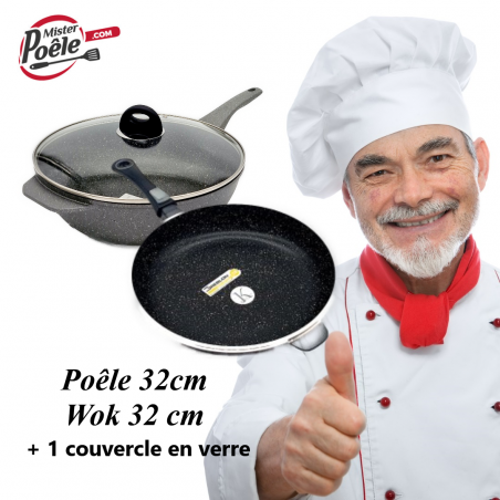 Poêle 32cm Wok 32cm Klaus