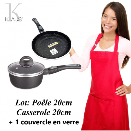 Lot: poêle 20cm - Casserole 20cm Klaus