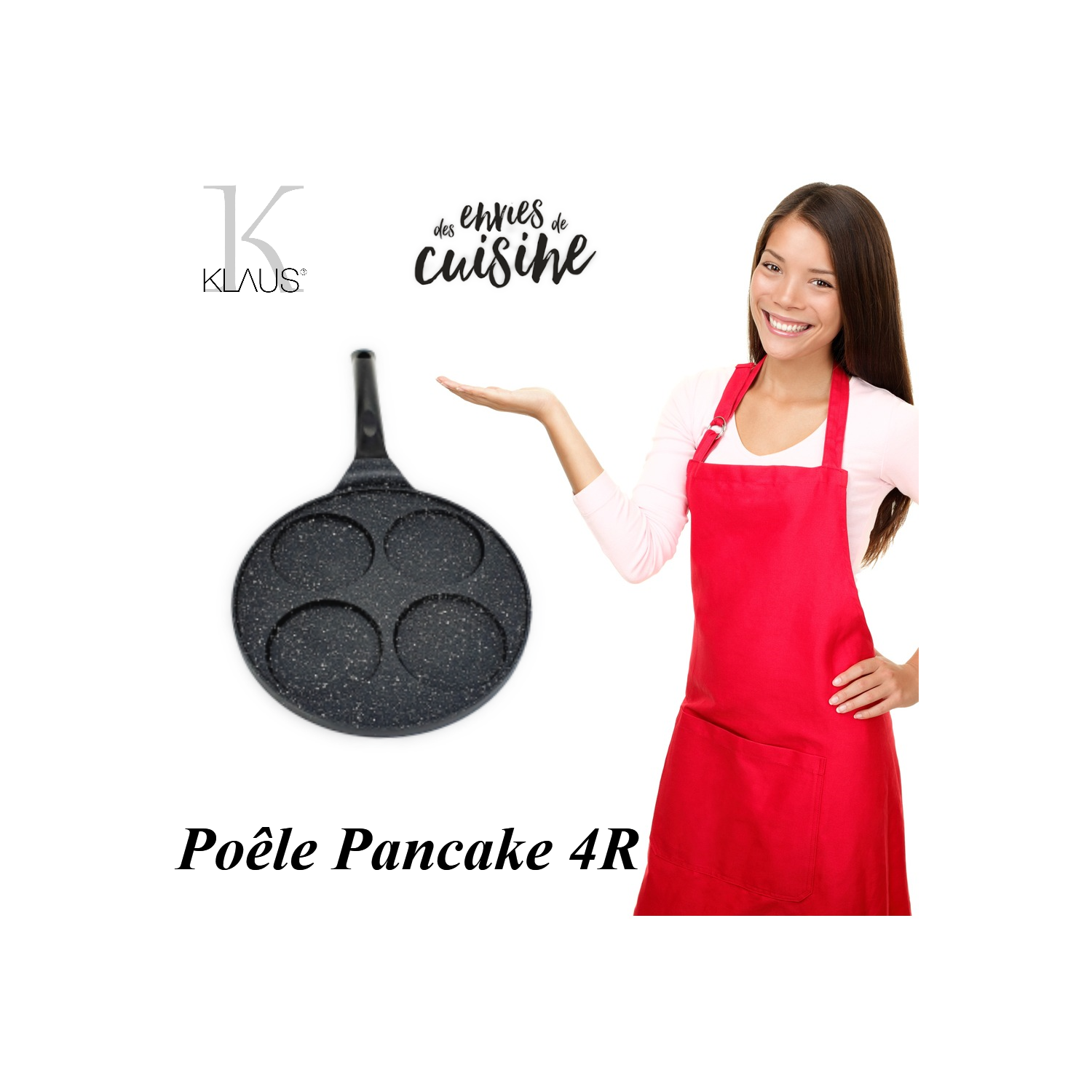 Poêle antiadhésive 26cm pour mini-crêpes blinis Mini Crêpe induction