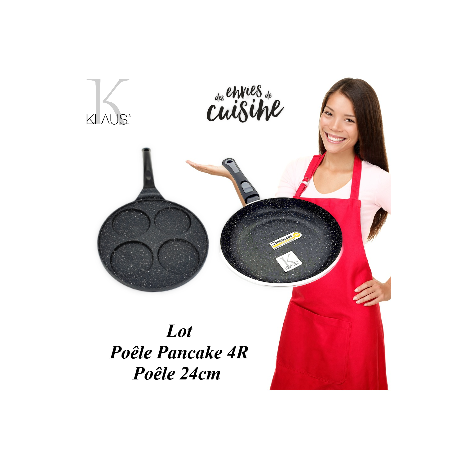 Poêle Pancake + Poêle 24cm 4R Klaus