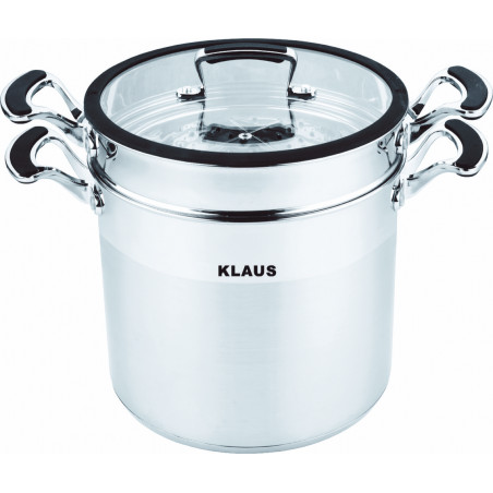 Marmite Cuit-pâtes inox 24cm 3 pièces Klaus