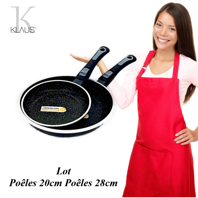 Lot: Poêles 20-24-28cm-Casserole 20cm-Sauteuse 24cm-Grill 24cm-Faitouts  20-24-28cm - Klaus