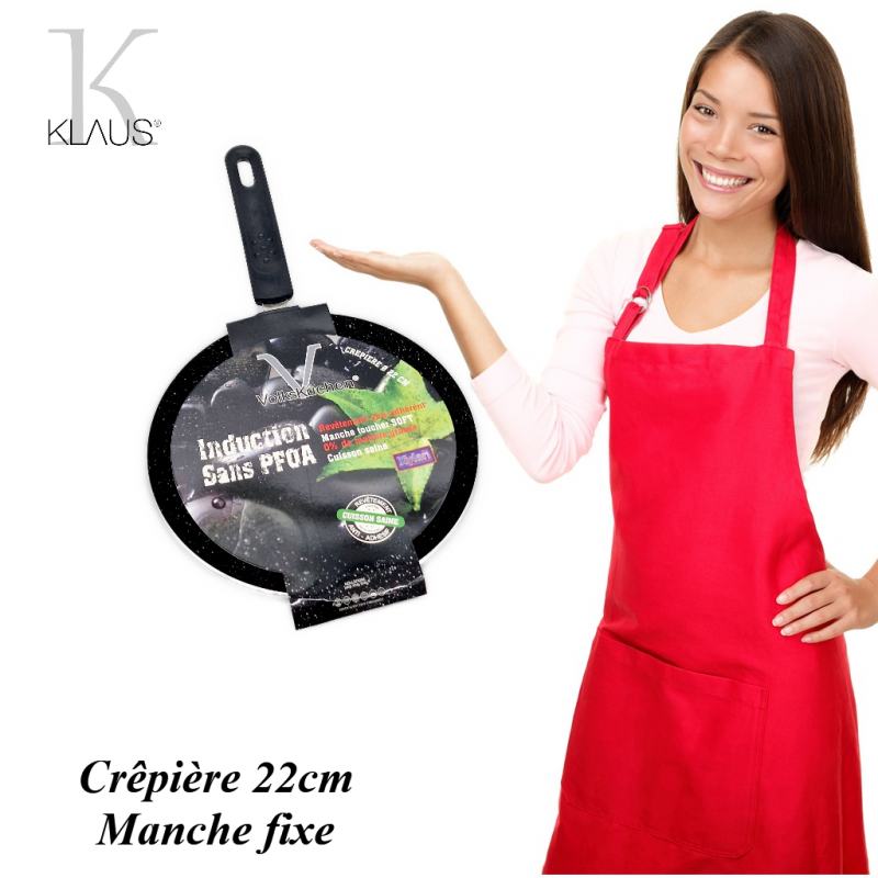 Poêle à crêpe façon pierre 22cm Klaus