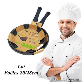 Lot Poêles 20-28cm Natural Cook Professionnel