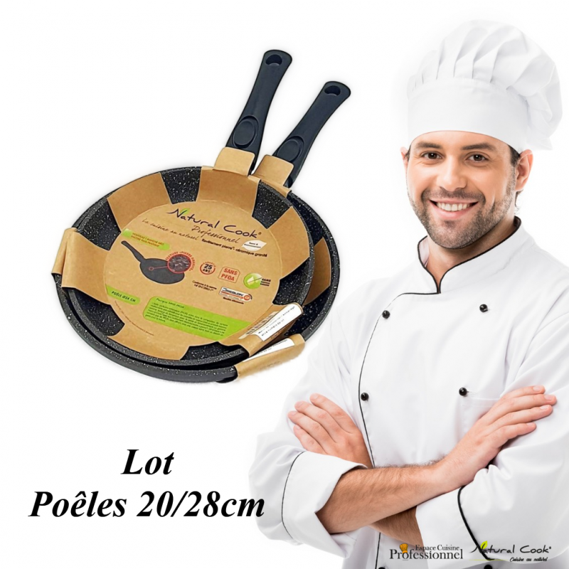 Cook Natural Poêle 28 cm  Poêles et casseroles à poignée fixe