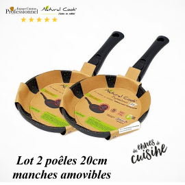 Set 2 Poêles 20cm Natural Cook