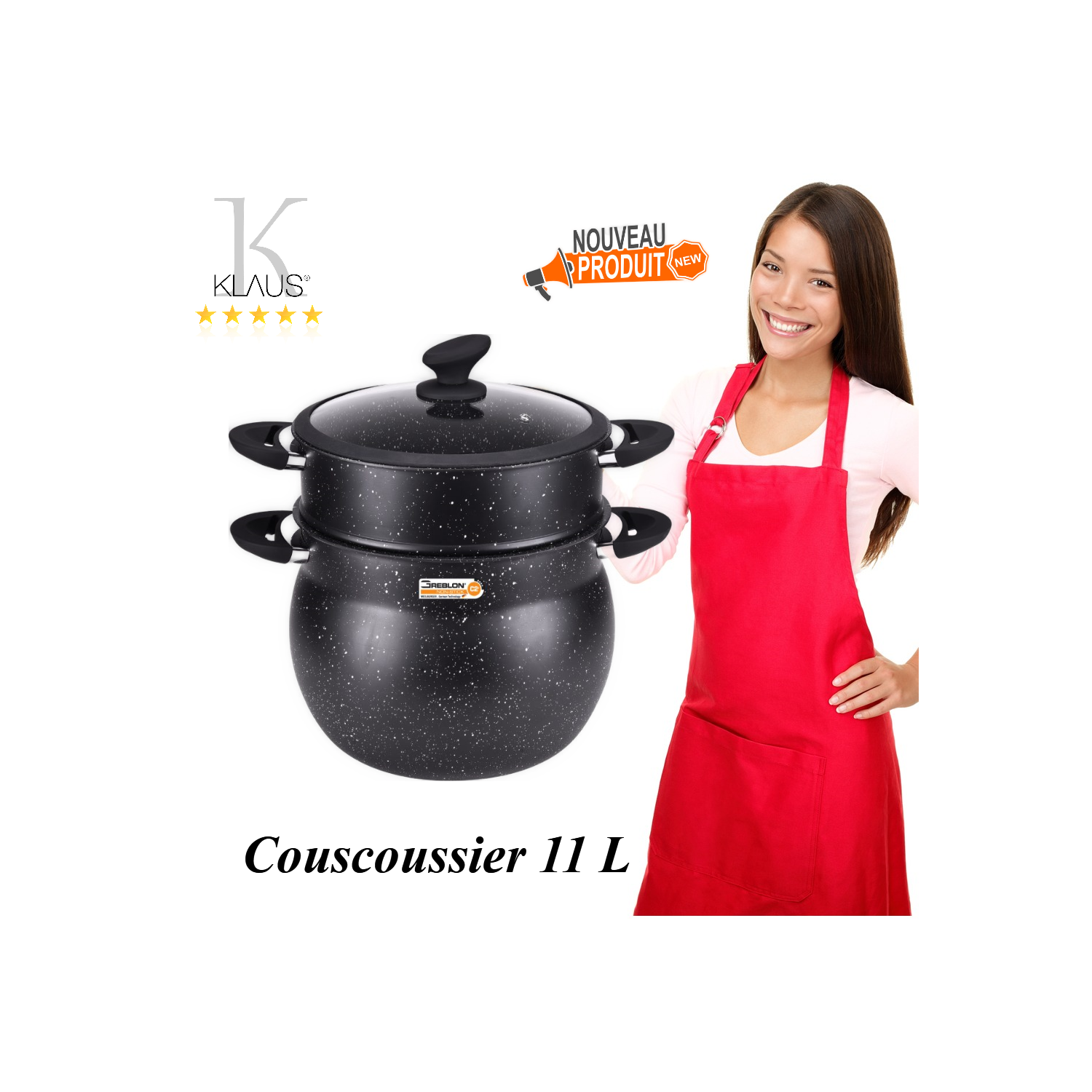 Couscoussier - cuit vapeur Klaus 11 L