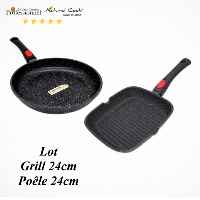 Grill 24cm poêle 24cm Espace Cuisine Professionnel