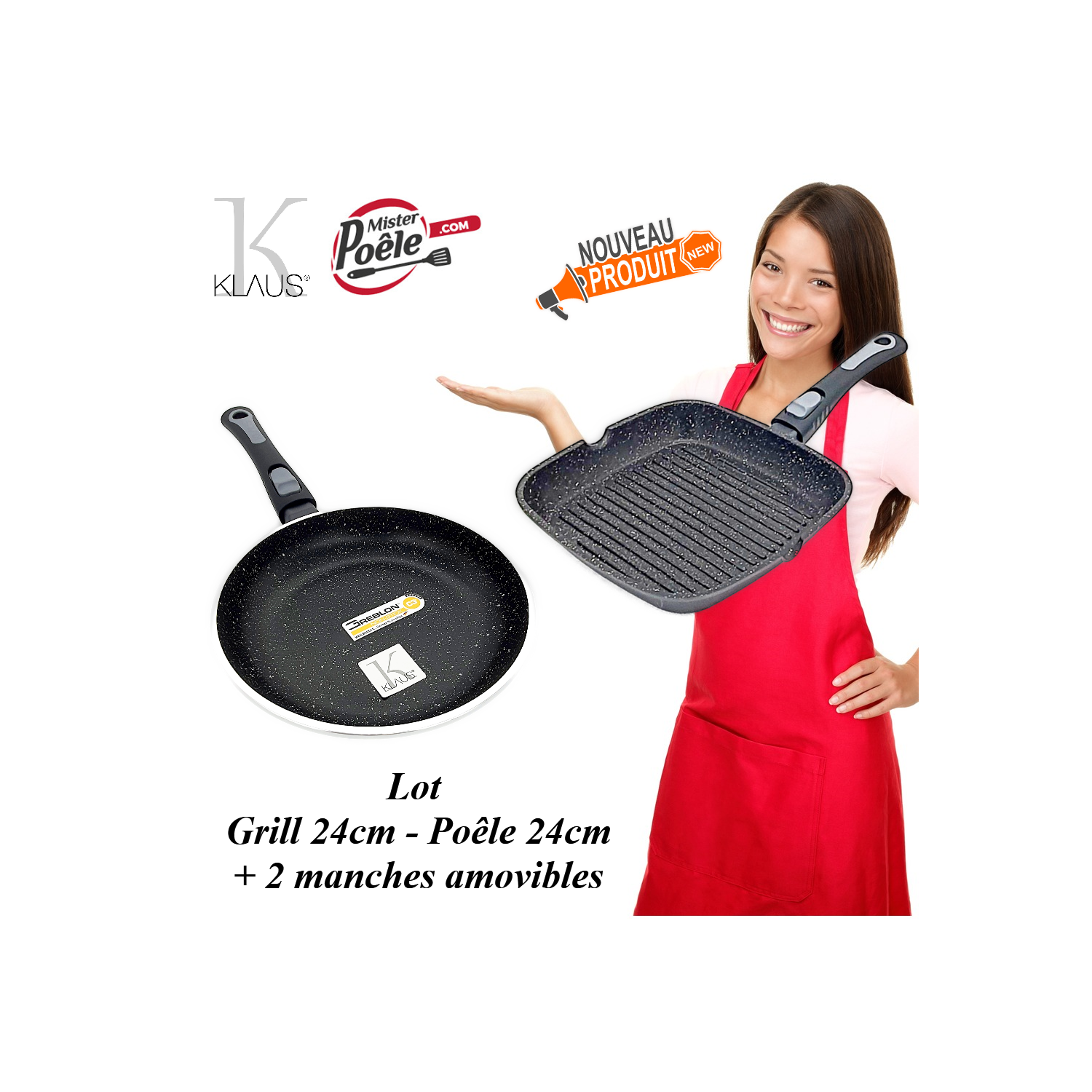 Grill 24cm - Poêle 24cm Klaus