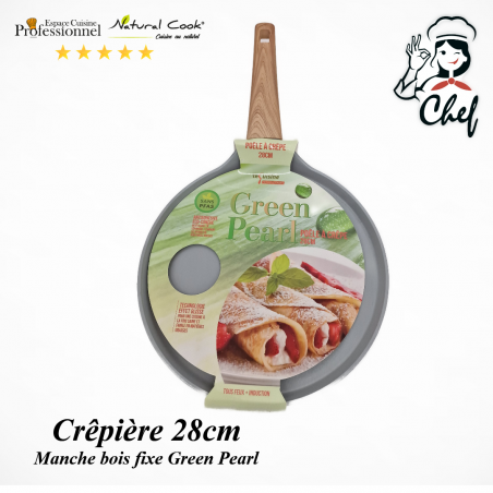 Crêpière 28cm céramique Green Pearl