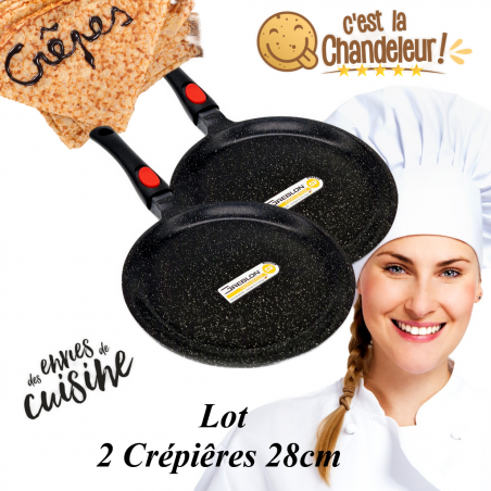 2 Crêpières 28cm Espace Cuisine Professionnel