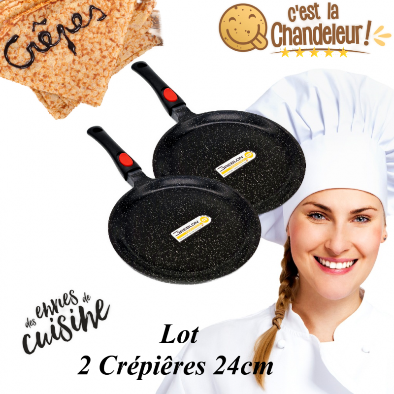 2 Crêpières 24cm Espace Cuisine Professionnel