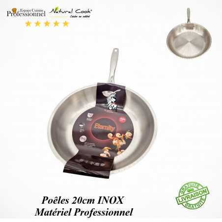 Poêles 20cm Inox matériel Professionnel ESP