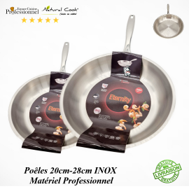 Poêles 20cm - 28cm Inox matériel Professionnel