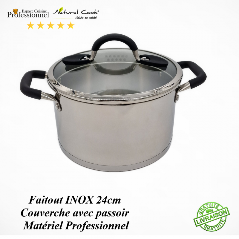 Poêle 24cm - Inox matériel Professionnel