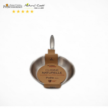 Poêle 20cm Inox Espace Cuisine Professionnel